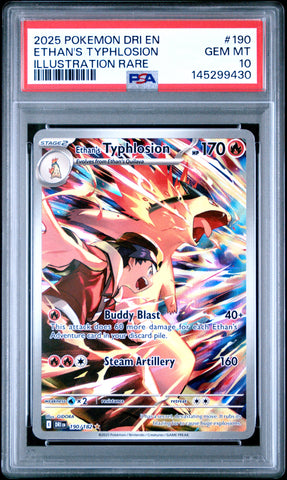 PSA GEM MT 10 Ethan'S Typhlosion(190/182) [Dri En-Destined Rivals] - 145299430