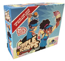 Box of 'Triple Scoops' card game with cartoon characters and ice cream theme