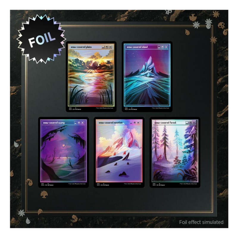 Magic the Gathering: Secret Lair: PixelSnowLands.jpg - Foil Edition
