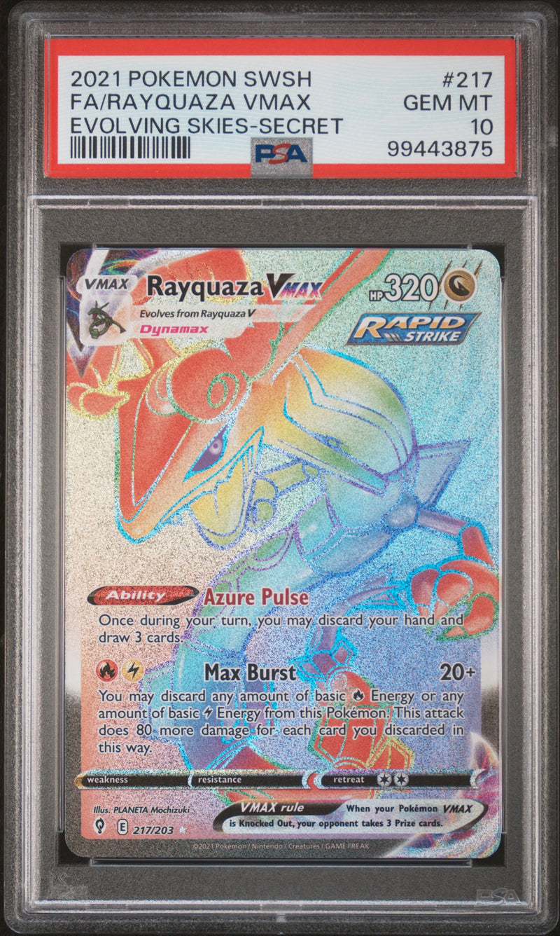 PSA GEM MT 10 Rayquaza VMAX (217/203) [Sword & Shield: Evolving Skies] - 99443875