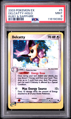 PSA MINT 9 Delcatty-Holo(5/109) [Ex Ruby & Sapphire] - 116190382