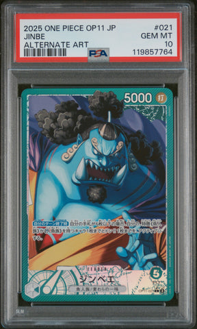PSA GEM MT 10 Jinbe [Japanese Op11-A Fist Of Divine Speed] - 119857764