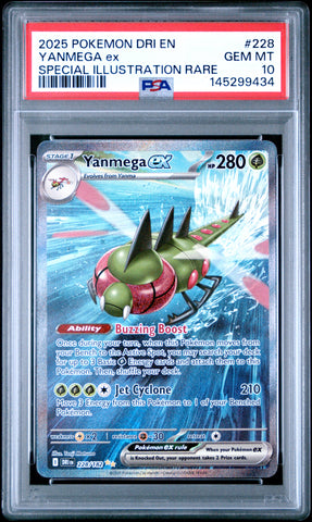 PSA GEM MT 10 Yanmega Ex(228/182) [Dri En-Destined Rivals] - 145299434