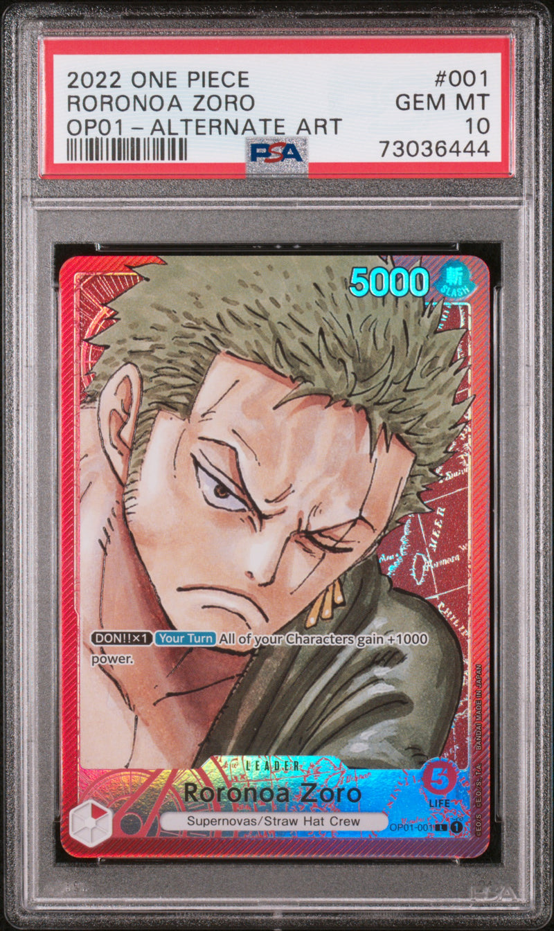 PSA GEM MT 10 Roronoa Zoro [Op01-Romance Dawn] - 73036444