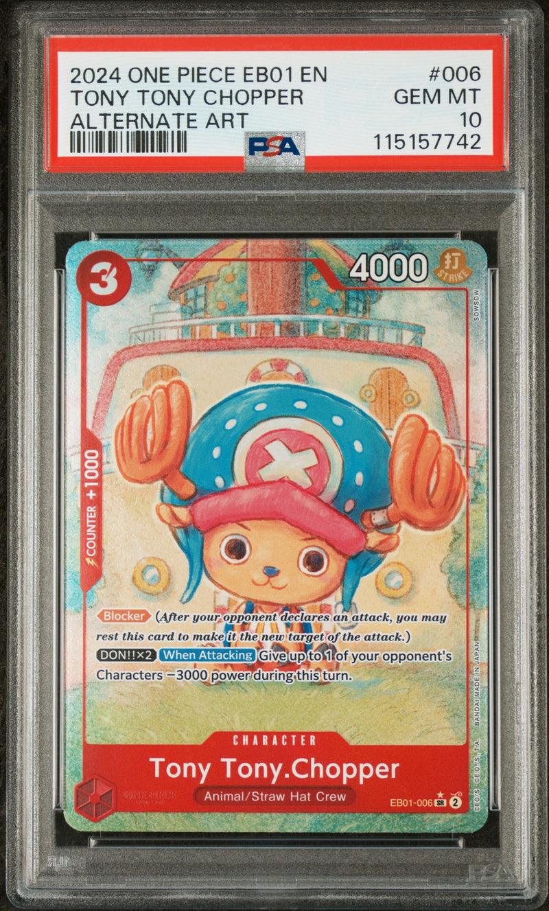 PSA GEM MT 10 Tony Tony Chopper [Eb01-Extra Booster -Memorial Collection-] - 115157742