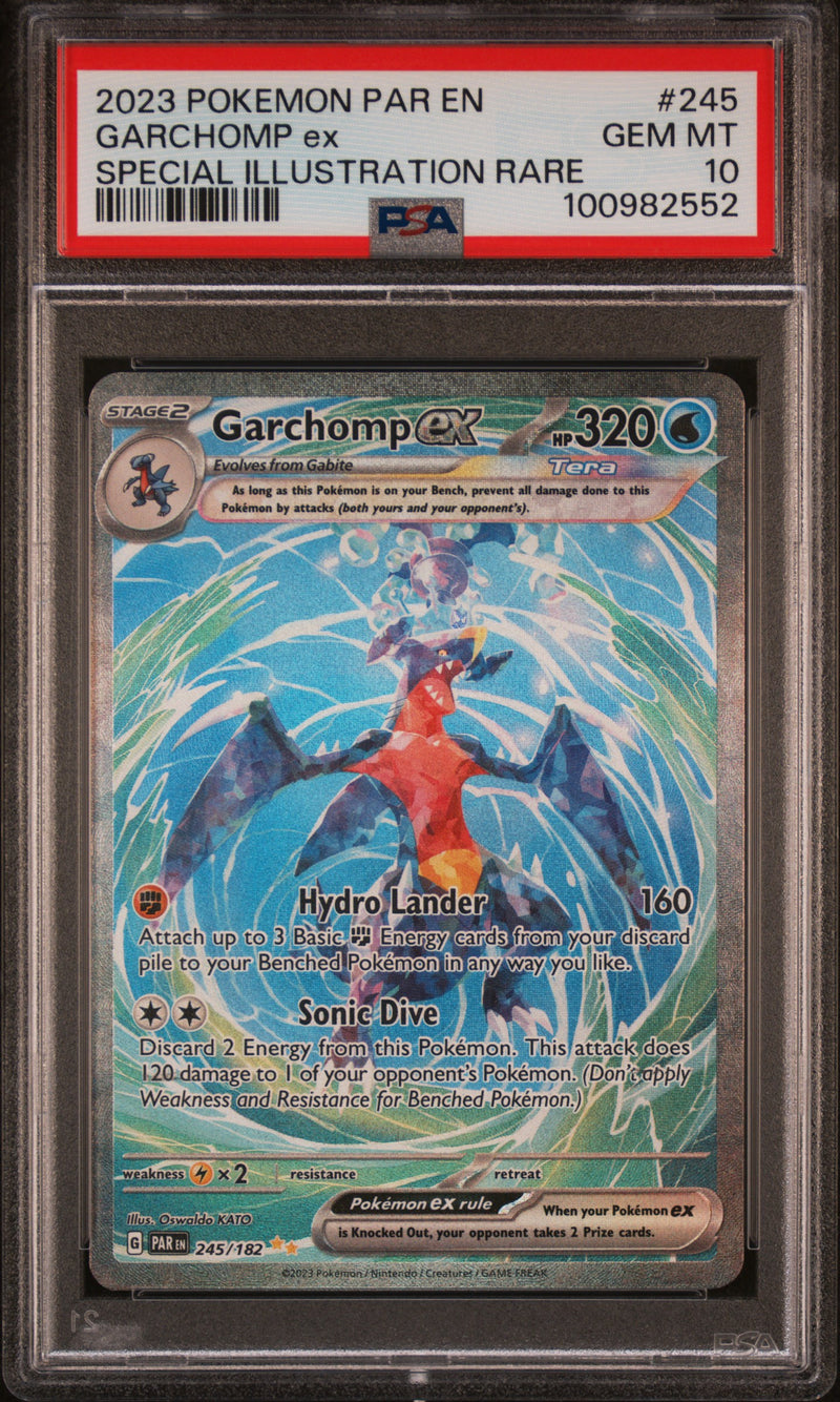 PSA GEM MT 10 Garchomp Ex(245/182) [Par En-Paradox Rift] - 100982552