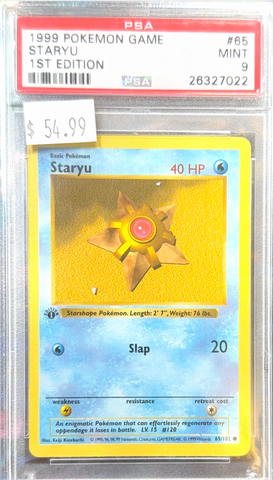 PSA MINT 9 Staryu (65/102) [Base Set] - 26327022