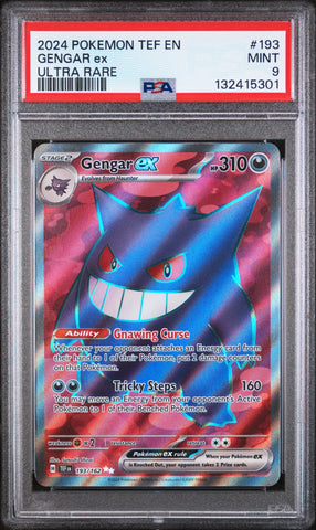 PSA MINT 9 Gengar Ex (193/162) [Tef En-Temporal Forces] - 132415301