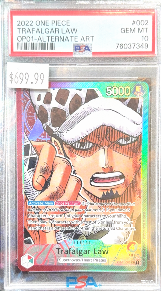 PSA GEM MT 10 Trafalgar Law [Op01-Romance Dawn] - 76037349