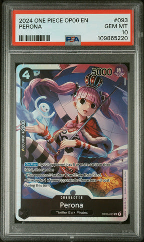 PSA GEM MT 10 Perona [Op06-Wings Of The Captain] - 109865220