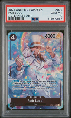 PSA GEM MT 10 Rob Lucci [Op05-Awakening Of The New Era] - 118910887