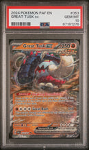 PSA GEM MT 10 Great Tusk Ex (053/091) [Paf En-Paldean Fates] - 87181276