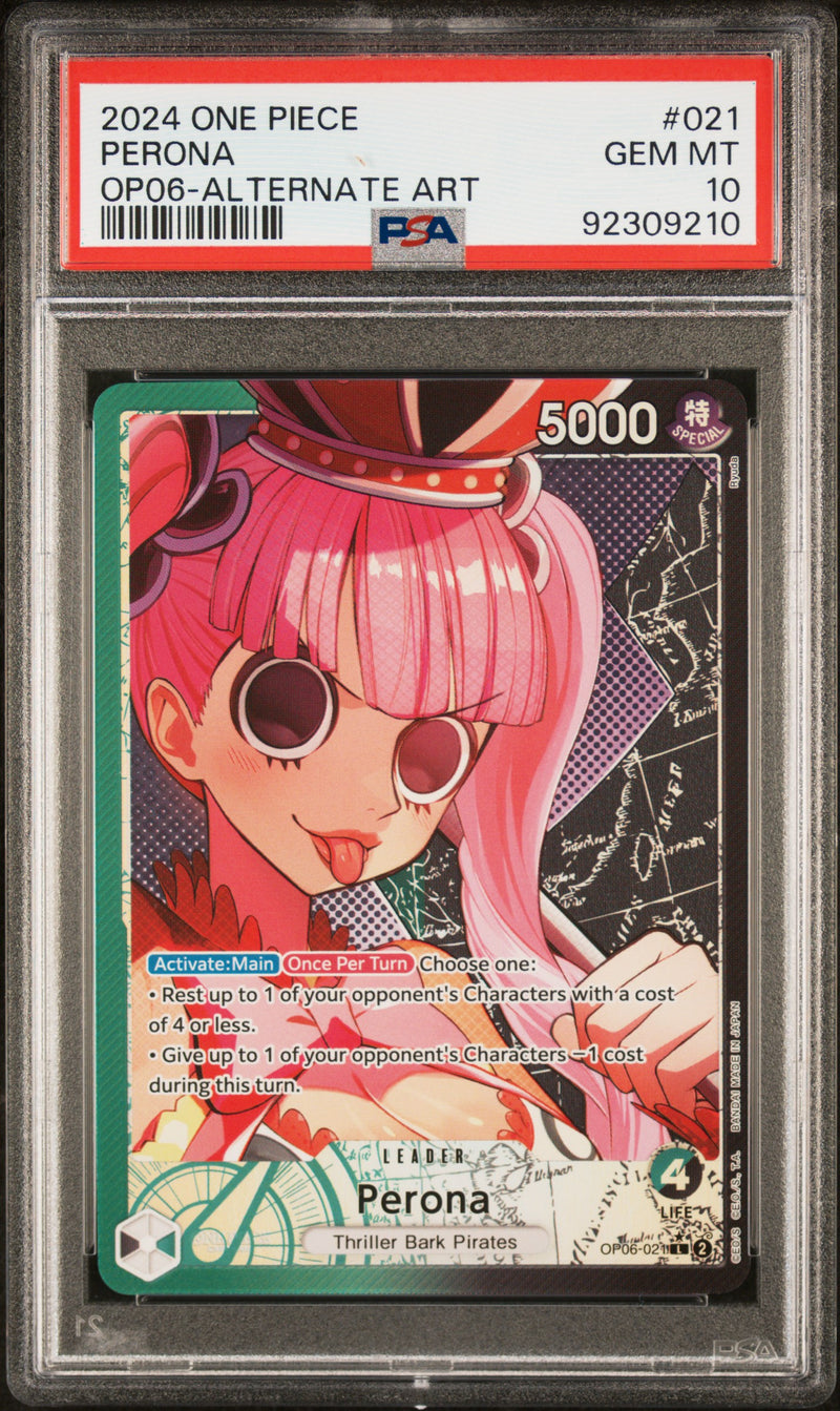 PSA GEM MT 10 Perona [Op06-Wings Of The Captain] - 92309210