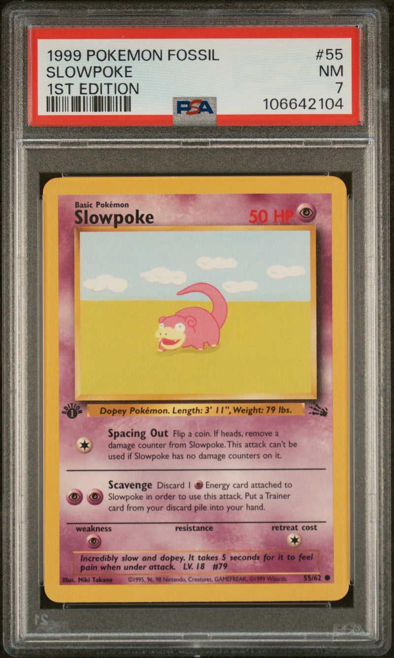 PSA NM 7 Slowpoke (55/62) [Fossil] - 106642104