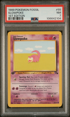 PSA NM 7 Slowpoke (55/62) [Fossil] - 106642104