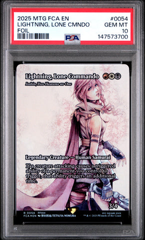 PSA GEM MT 10 Lightning, Lone Cmndo[Magic The Gathering Final Fantasy Through The Ages] - 147573700