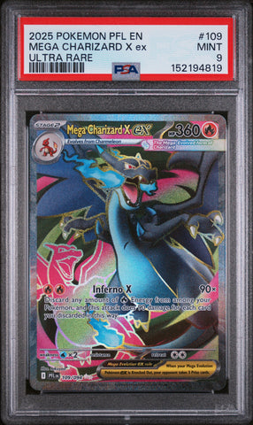 PSA MINT 9 Mega Charizard X Ex(109/094) [Pfl En-Phantasmal Flames] - 152194819