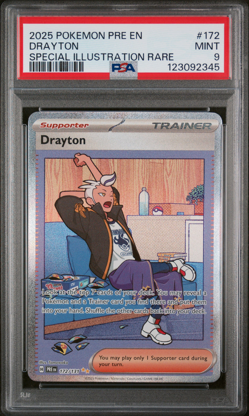 PSA MINT 9 Drayton (172/131) [Pre En-Prismatic Evolutions] - 123092345