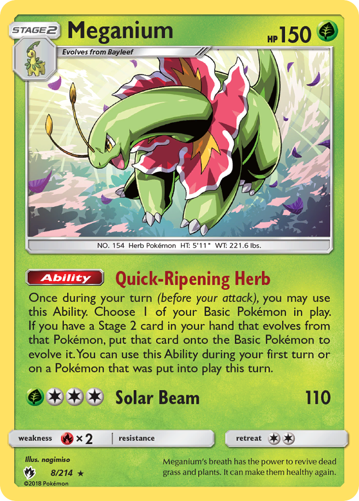 Meganium (8/214) [Sun & Moon: Lost Thunder]