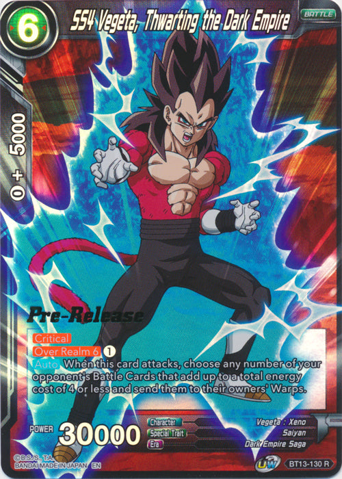 SS4 Vegeta, Thwarting the Dark Empire (BT13-130) [Supreme Rivalry Prerelease Promos]