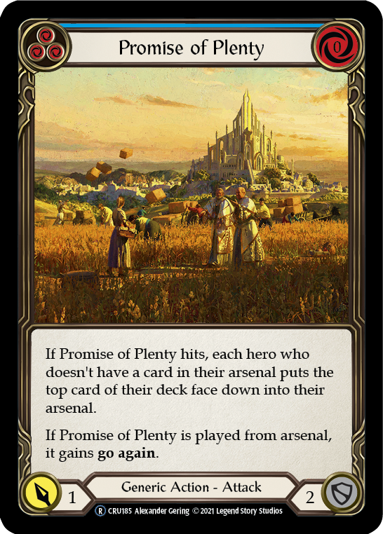 Promise of Plenty (Blue) [U-CRU185] (Crucible of War Unlimited)  Unlimited Rainbow Foil