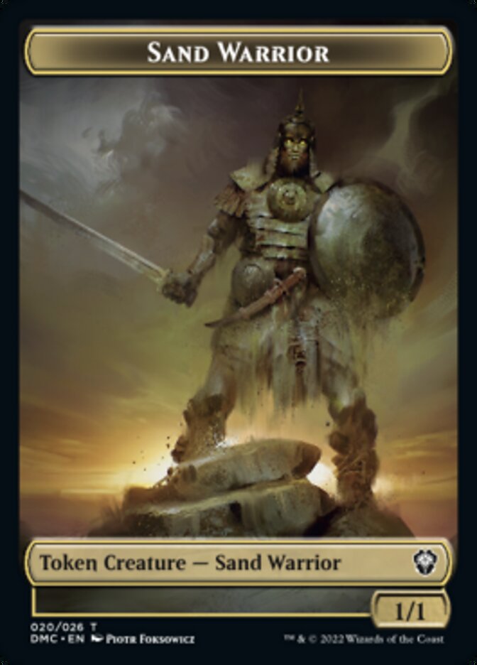 Phyrexian // Sand Warrior Double-Sided Token [Dominaria United Tokens]