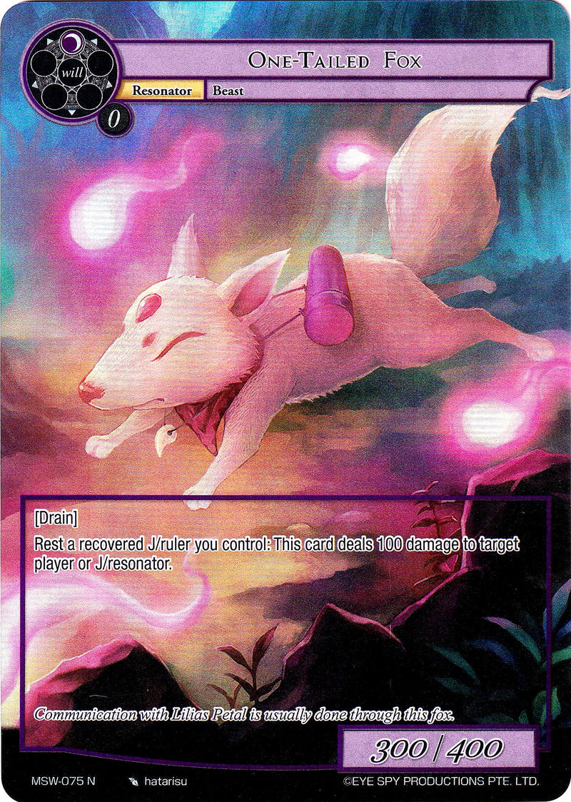 One-Tailed Fox (Full Art) (MSW-075) [The Magic Stone War - Zero]