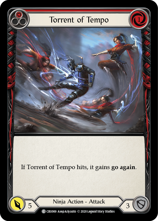 Torrent of Tempo (Red) [CRU069] (Crucible of War)  1st Edition Rainbow Foil