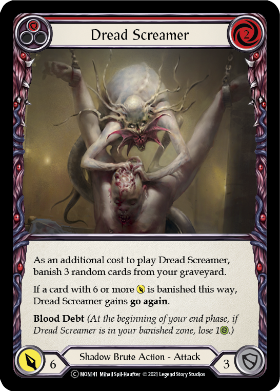 Dread Screamer (Red) [U-MON141-RF] (Monarch Unlimited)  Unlimited Rainbow Foil