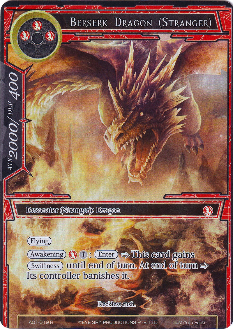 Berserk Dragon (Stranger) (Full Art) (AO1-019) [Alice Origin]