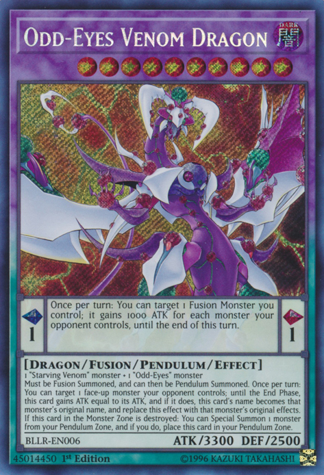 Odd-Eyes Venom Dragon [BLLR-EN006] Secret Rare