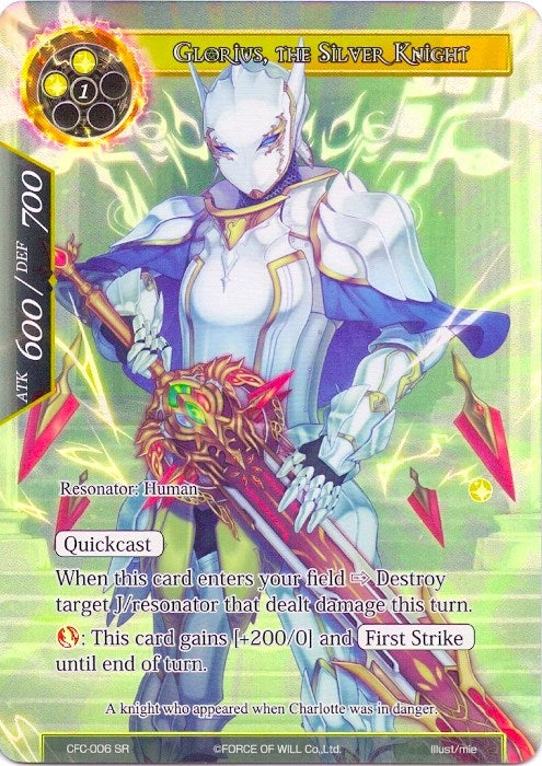 Glorius, the Silver Knight (Full Art) (CFC-006) [Return of the Dragon Emperor]