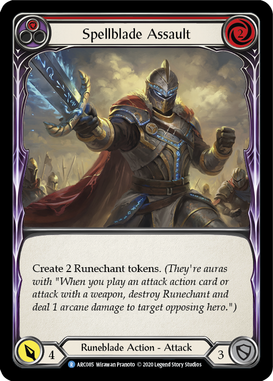 Spellblade Assault (Red) [U-ARC085] (Arcane Rising Unlimited)  Unlimited Rainbow Foil