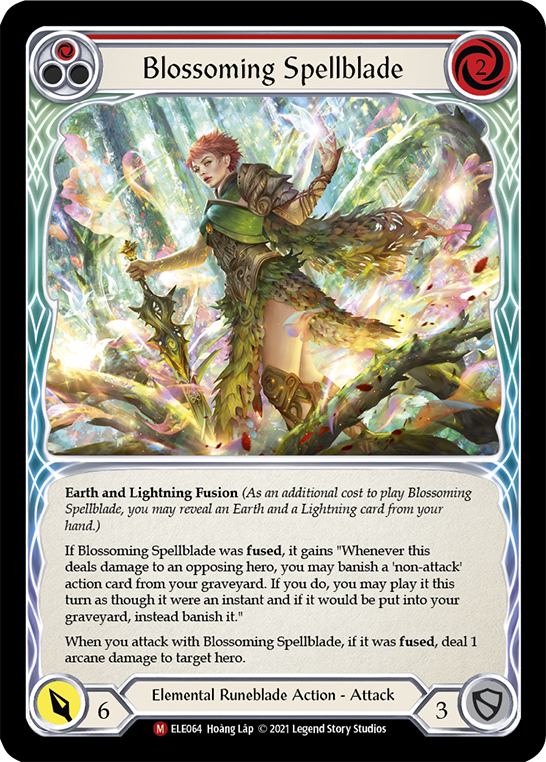 Blossoming Spellblade [ELE064] (Tales of Aria)  1st Edition Rainbow Foil