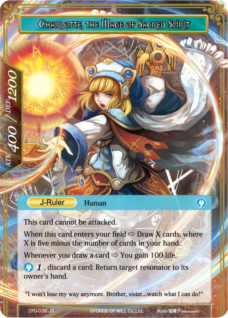 Charlotte, Determined Girl // Charlotte, the Mage of Sacred Spirit (CFC-038/J) [Curse of the Frozen Casket]