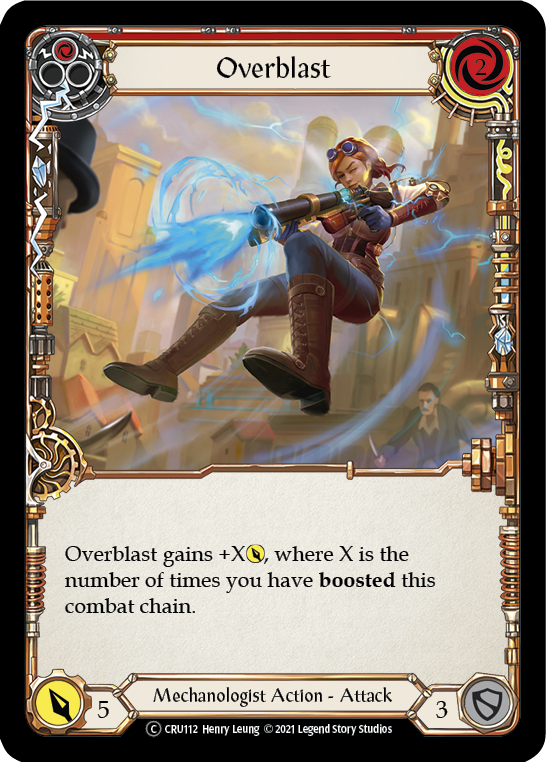 Overblast (Red) [U-CRU112] (Crucible of War Unlimited)  Unlimited Rainbow Foil