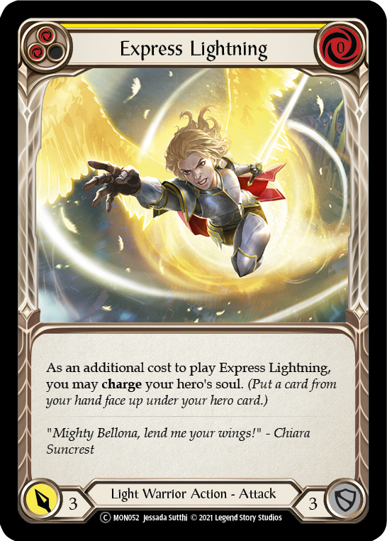 Express Lightning (Yellow) [U-MON052-RF] (Monarch Unlimited)  Unlimited Rainbow Foil