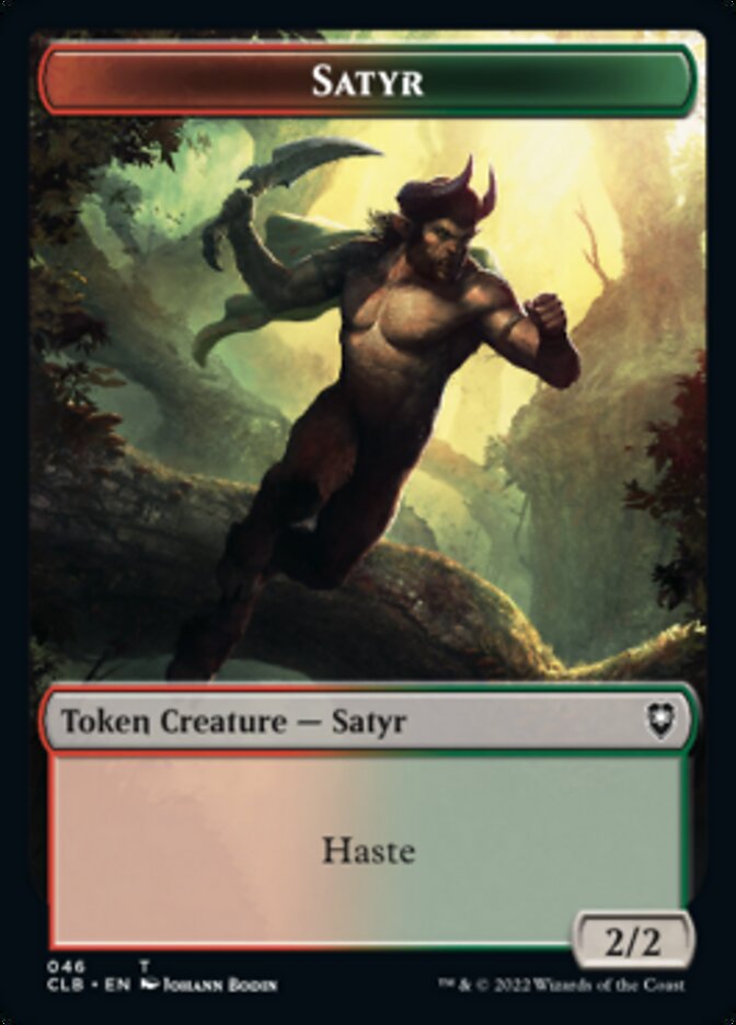 Satyr // Beast Double-Sided Token [Commander Legends: Battle for Baldur's Gate Tokens]