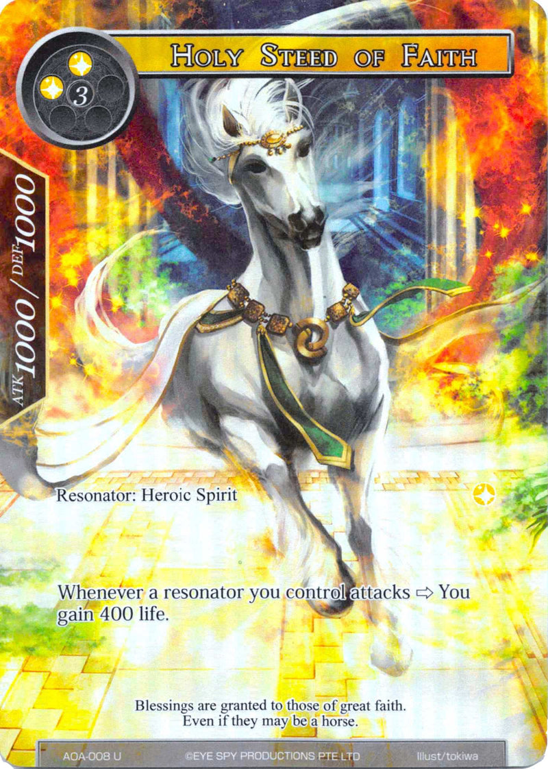 Holy Steed of Faith (Full Art) (AOA-008) [Awakening of the Ancients]