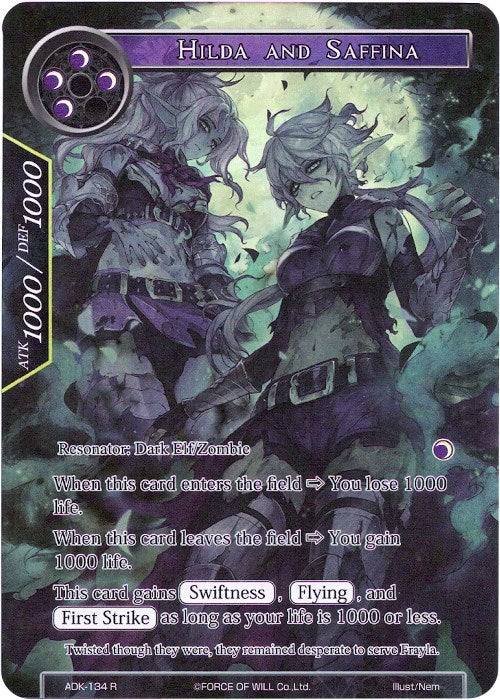 Hilda and Saffina (Full Art) (ADK-134) [Advent of the Demon King]