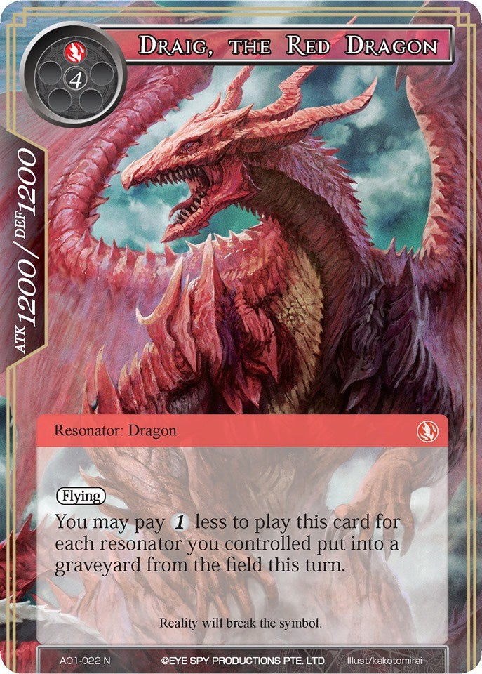 Draig, the Red Dragon (AO1-022) [Alice Origin]