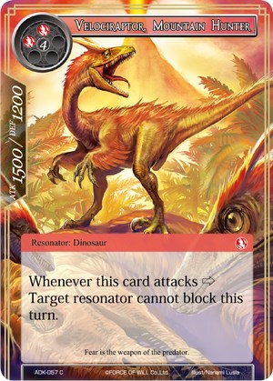 Velociraptor, Mountain Hunter (ADK-057) [Advent of the Demon King]