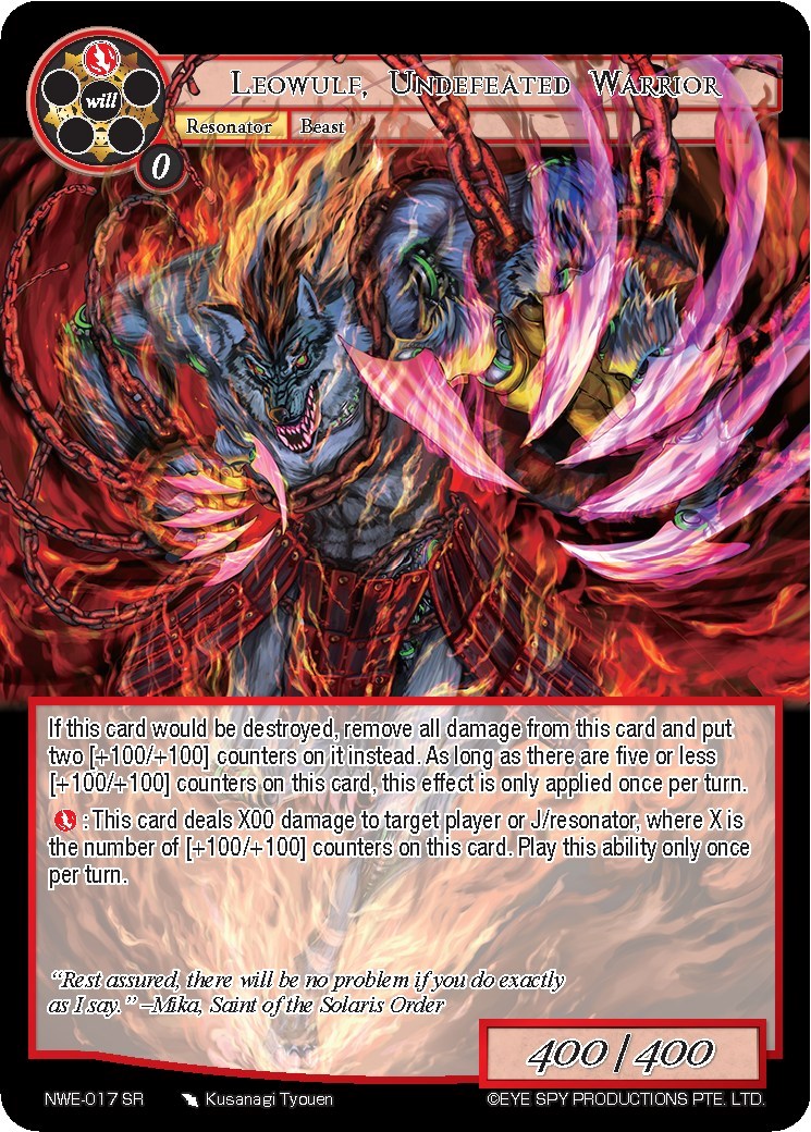 Leowulf, Undefeated Warrior (NWE-017 SR) [A New World Emerges]