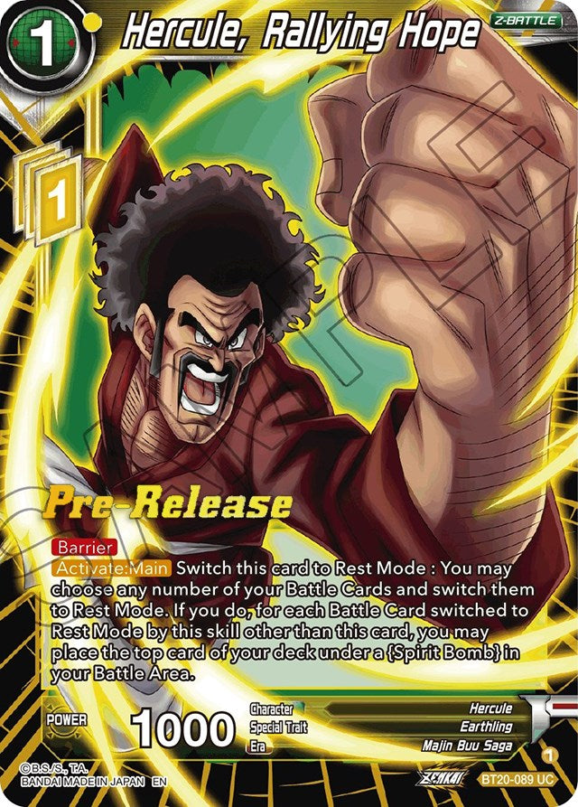 Hercule, Rallying Hope (BT20-089) [Power Absorbed Prerelease Promos]