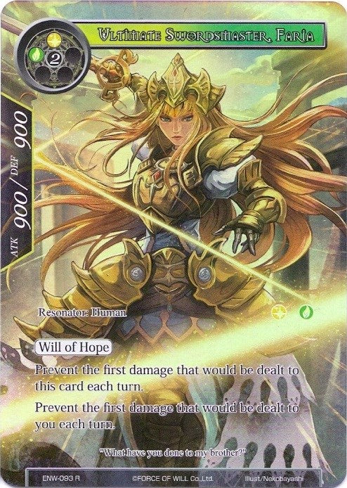 Ultimate Swordmaster, Faria (Full Art) (ENW-093) [Echoes of the New World]