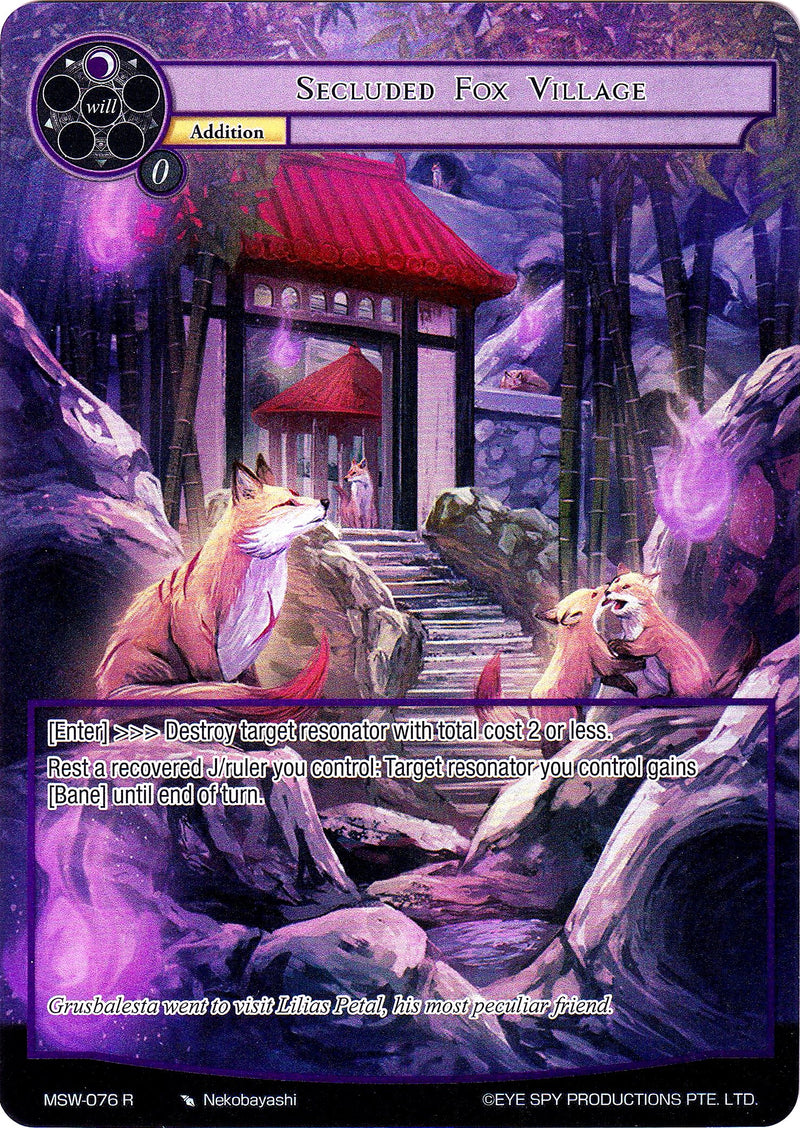 Secluded Fox Village (Full Art) (MSW-076) [The Magic Stone War - Zero]