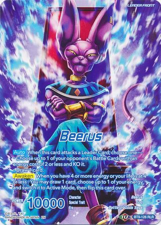 dragon ball super card game beerus Beerus // Beerus, God of Destruction Returns (BT9-126) [Universal Onsl