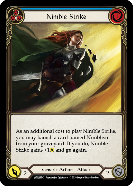 Nimble Strike (Blue) [WTR187-C] (Welcome to Rathe)  Alpha Print Rainbow Foil