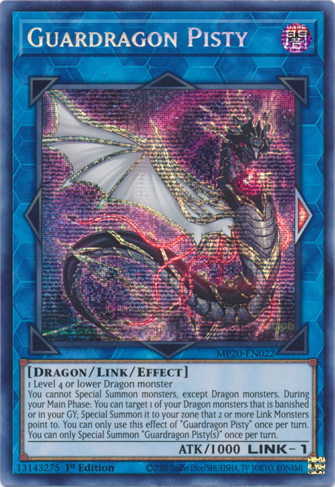 Guardragon Pisty [MP20-EN022] Prismatic Secret Rare