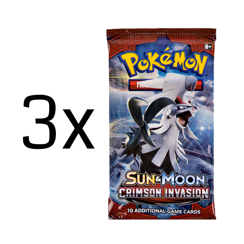 Pokmon TCG: Sun & Moon: Crimson Invasion Booster Pack: 3 Pack Pokmon TCG: Sun & Moon: Crimson Invasion Booster Pack: 3 Pack